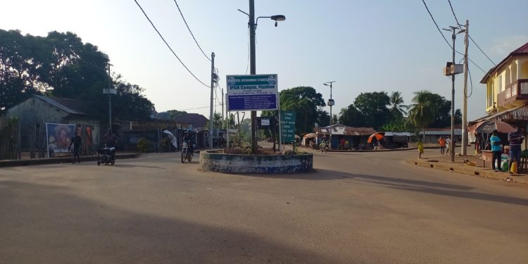 Pujehun Town. After the 2018 elections, many people considered northerners were forced to live towns like this in the southern region of the country. Photo credit, Kemo Cham, ManoReporters.