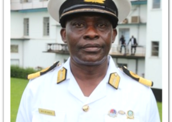 Commodore Philip Jesbert Juana, Chief of Sierra Leone Navy, Repulic of Sierra Leone Armed Forces (RSLAF). Photo Credit, Ministry of Defense, Sierra leone