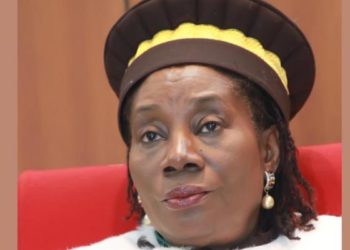 Justice Dupe Atoki of Nigeria presided over the case alongside two other judges. Phot credit, ECOWAS Community Court of Justice.