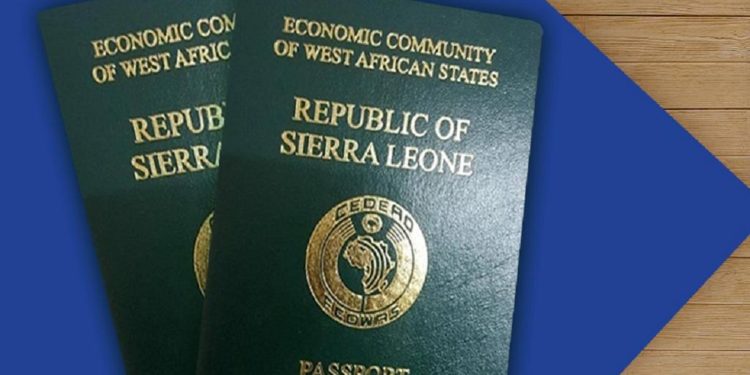 Sierra Leonean passport. Photo credit, VSL Travle