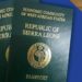 Sierra Leonean passport. Photo credit, VSL Travle