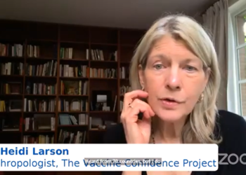 Dr Heidi Larson, researcher and founder of the Global Listening Project. Photo credit, Kemo Cham, ManoReporters