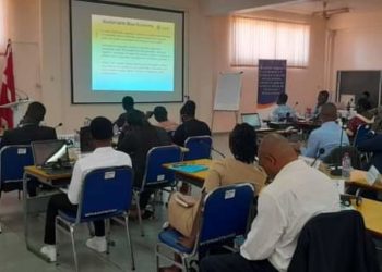 Participants on day one of the training in the Games Room in KAIPTC. Photo credit, Kemo Cham, ManoReporters