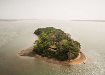 An arial view of Bunce Island. Photo credit, visitsierraleone.org