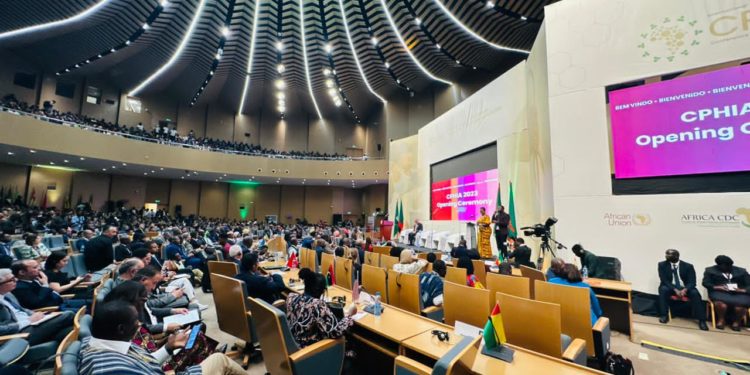 Delegates at the opening session of CPHIA 2023 in Lusaka, Zambia on November 27, 2023. Photo credit, CPHIA Communication Team