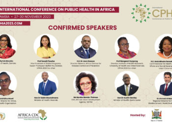 The line-up of confirmed speakers at the event. Photo credit, Africa CDC