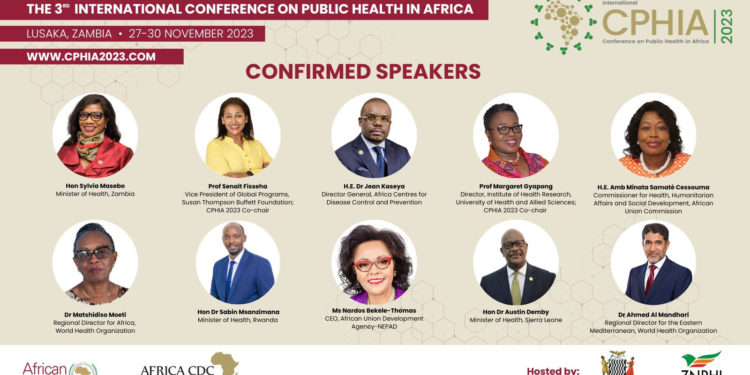 The line-up of confirmed speakers at the event. Photo credit, Africa CDC