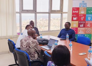 The delegation meets with the head of the UN Country Team, Babatunde Ahonsi in Freetown. Photo Credit, Pauline Loyce Ajello, WHO