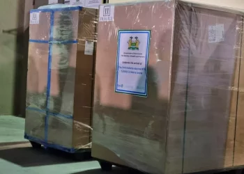 Malarian vaccines shipped to Sierra Leone. Photo credit, UNICEF