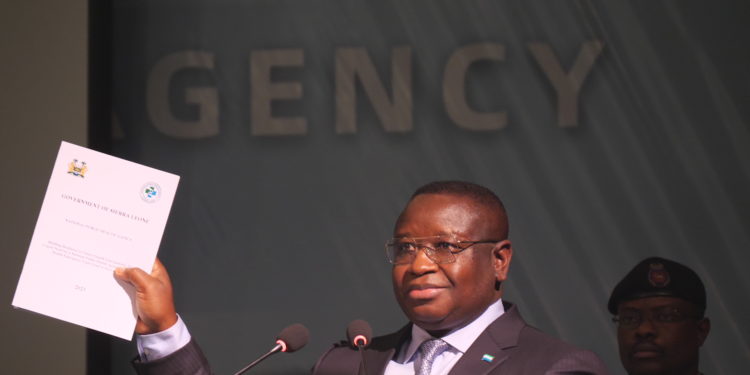 President Julius Maada Bio launches the National Public Health Agency. Photo credit, Ibrahim Barrie, ManoReporters