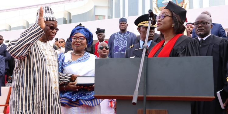 President Joseph Boakai takes oath of office as Liberia's new president on Mondya, January 22. Photo credit, Front Page Africa.