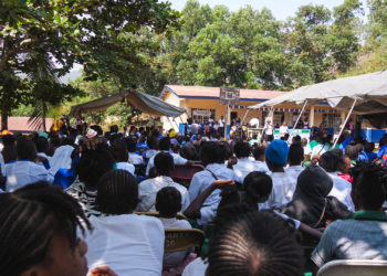 School pupils from across Kabala attend the 7th edition of the National Science and Leadership Festival. Photo credit, Kemo Cham, ManoReporters