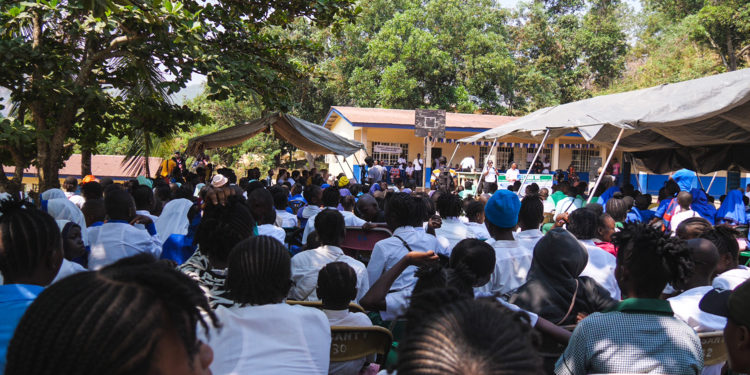 School pupils from across Kabala attend the 7th edition of the National Science and Leadership Festival. Photo credit, Kemo Cham, ManoReporters