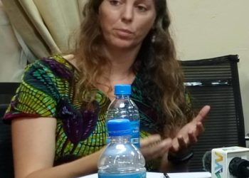 Dr. Sandra Lako, Mercy Ships Country Director, Sierra Leone. Image, Mohamed Sahr, ManoReporters.