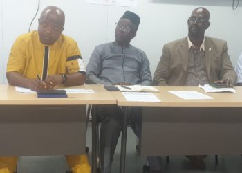 Sierra Leonean health officials at a press conference in Freetown on July 4, 2024, discussing preparations for the safe return of 2024 Hajj pilgrims. Image, Morrie Koroma, ManoReporters