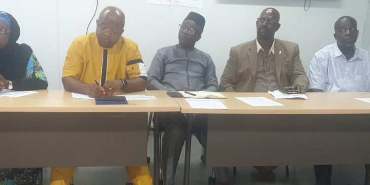 Sierra Leonean health officials at a press conference in Freetown on July 4, 2024, discussing preparations for the safe return of 2024 Hajj pilgrims. Image, Morrie Koroma, ManoReporters