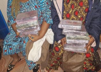 Sierra Leonean nationals detained in Guinea for possession of Cocaine. Image, Guinea Martin.