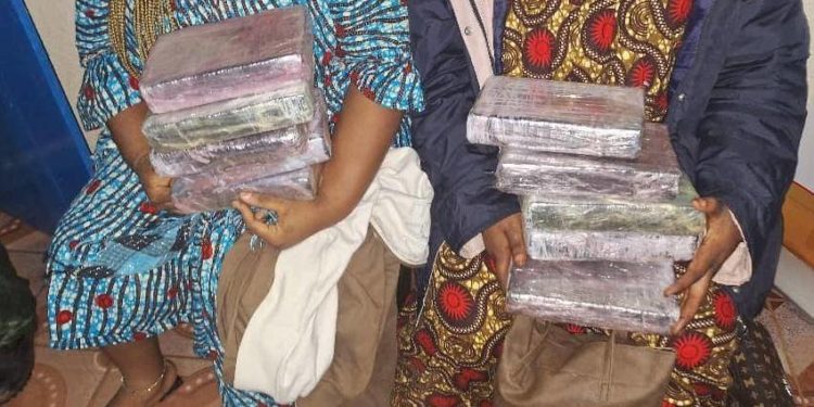 Sierra Leonean nationals detained in Guinea for possession of Cocaine. Image, Guinea Martin.