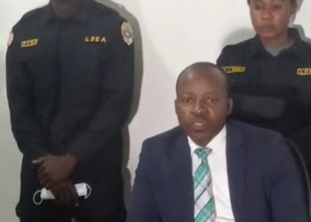 A screengrab of Liberian anti-drug boss, Christopher Peters, on Tuesday August 6, 2024