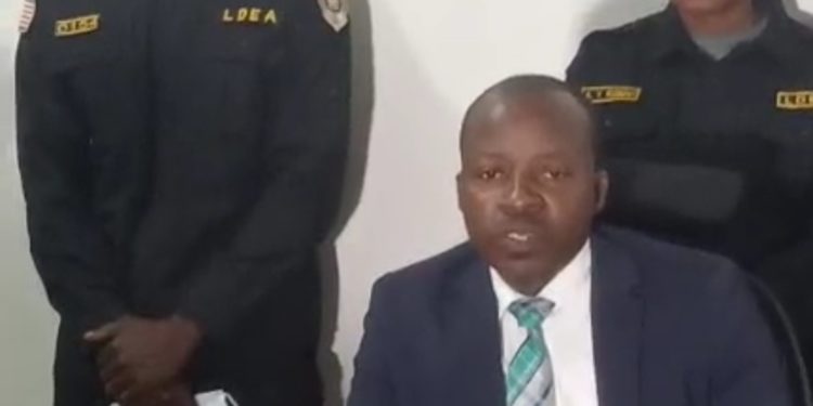 A screengrab of Liberian anti-drug boss, Christopher Peters, on Tuesday August 6, 2024