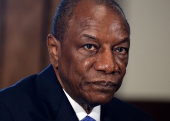 Former Guinean president Alpha Condé. © Olivier Douliery/Abaca/Reuters