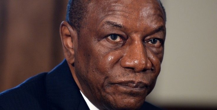 Former Guinean president Alpha Condé. © Olivier Douliery/Abaca/Reuters