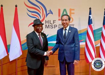 President Boakai met with Indonesian President Joko Widodo and held Bilateral Talks on the Margins of Indonesia-Africa Forum lI early September. Image, Liberian Embassy in London.