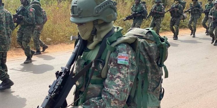 Gambian troops. Image, West africa Democracy Radio
