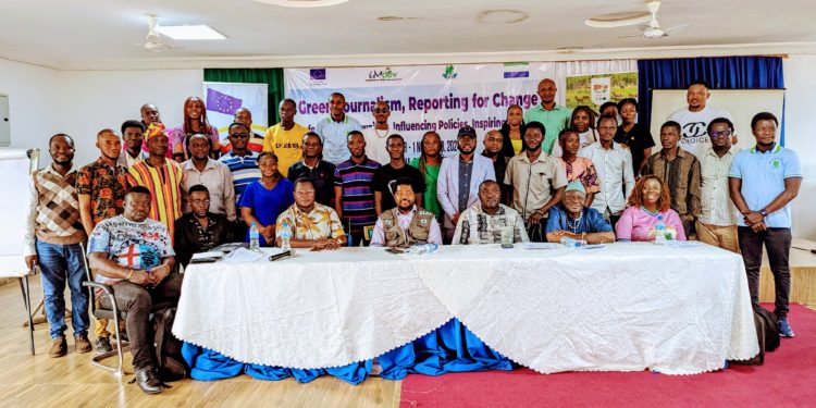 Cross section of participants and stakeholders at the environmental training in Kenema. Image, EU Delegation to Sierra Leone.