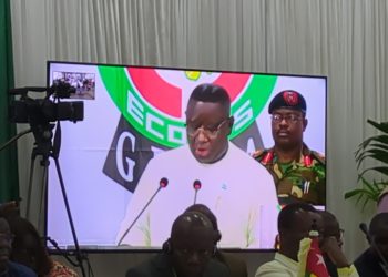 President Bio addresses the 29th Ministerial Committee meeting of GIABA in Freetown, November 23rd, 2024. Image, Kemo Cham, ManoReporters