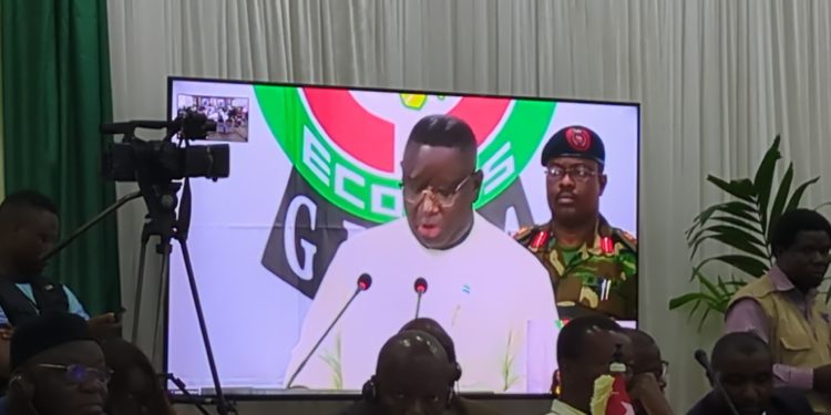 President Bio addresses the 29th Ministerial Committee meeting of GIABA in Freetown, November 23rd, 2024. Image, Kemo Cham, ManoReporters