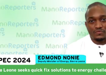 Sierra Leone's deputy energy minister, Edmond Nonie. Image, ManoReporters..