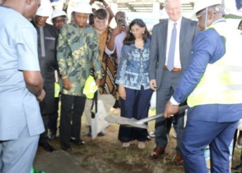 President Bio presides over the breakbreaking event of the Nant project in June. Image, Power Africa.