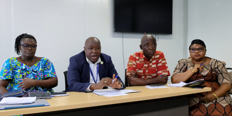 Prof. Foday Sahr, Executive Director of the National Public Health Agency (NPHA) of Sierra Leone, said there is nothing unusual about the death of the 29th year old female health worker, which sparked fears of outbreak of a hemorrhagic fever disease. Image, Kemo Cham, ManoReporters.