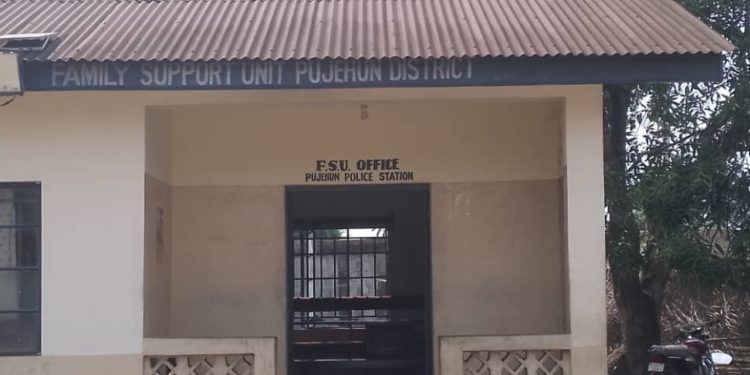 The offices of the Family Support Unit (FSU), a department of the Sierra Leone Police, in Pujehun. The FSU deals with SGBV cases. Image, Brima Sannoh, ManoReporters Correspondent.