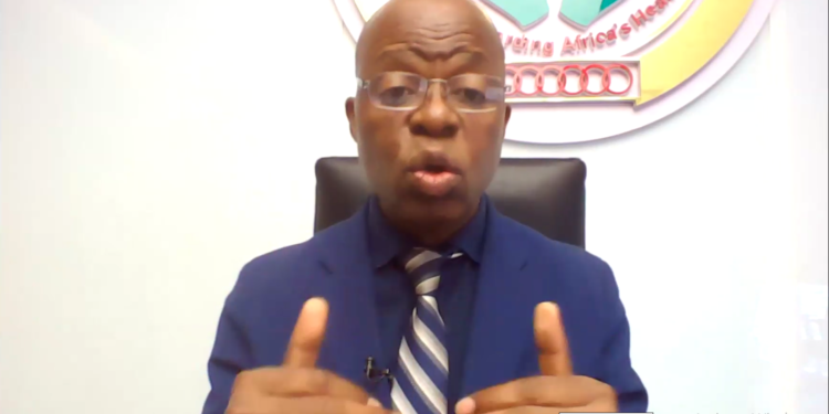 Dr Ngashi Ngongo, Head of the Incident Management Support Team (IMST) at Africa CDC said that funding was the main issue with Sierra Leone’s response and that the system is weak. Image, screengrab, Kemo Cham, ManoReporters.