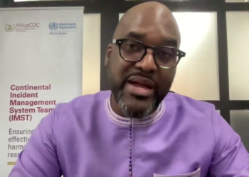 Dr Yap Boum, Deputy Head of the Africa CDC's IMST. Image, Screengrab, Kemo Cham, manoReporters