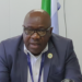 Prof. Foday Sahr, Executive Director of the National Public Health Agency of Sierra Leone at a press briefing on Mpox at the EOC on Tuesday, May 6, 2025. Image, Kemo Cham, ManoReporters.