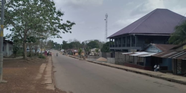 The central part of Pujehun Township on 25th May, 2025. Image, Brima Sannoh. ManoReporters.