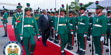 President Bio arrives in Abuja, Nigeria on 20th June, 2025. Image, State House, Freetown.
