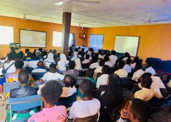 Students from schools in and arrond Kabala, the dsirtcit headquarters of Koinadugu, attend a symposium at the Koinadugu College in commemoration of the Day of the African Child on June 16, 2025. Image, Koinadugu College.