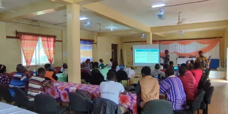 A training session on Infodemic Management in Bo on July 11, 2025. Image, Kemo Cham, ManoReporters.