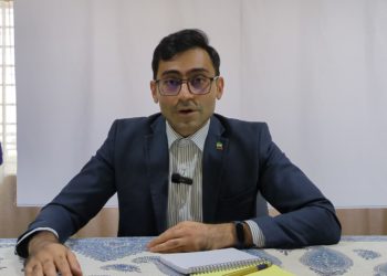 Kayvan R. Manesh, Deputy Head of Mission at the Iranian Embassy in Freetown, Sierra Leone speaking in an interview with ManoReporters. Image, Kemo Cham, ManoReporters.