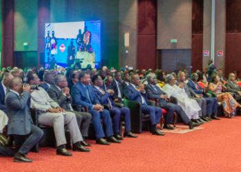 Delegates, among them the Prime Minister of Cote d'Ivoire, attending the opening ceremony of the 2nd Lassa fever International Conference in Abidjan on September 2, 2025. Image, WAHO.