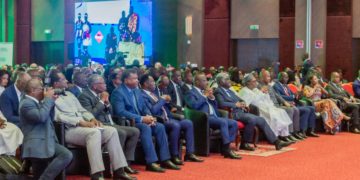 Delegates, among them the Prime Minister of Cote d'Ivoire, attending the opening ceremony of the 2nd Lassa fever International Conference in Abidjan on September 2, 2025. Image, WAHO.
