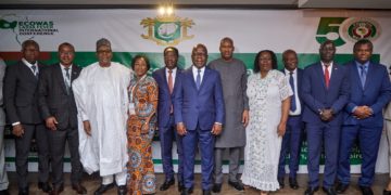 ECOWAS Health Ministers who met in a ministerial conference ahead of ELFIC2025 in Abidjan, Cote d'Ivoire. Image, WAHO.
