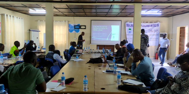 Stakeholders at the engagement in the conference hall of the National AIDS Secretariat in Freetown. Image, Stephen 'Roman' Lahai, ManoReporters.