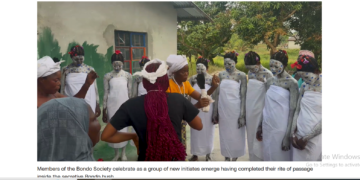 A screengrab of a video of a Bondo celebration. Video, CNN