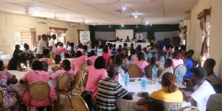 Health workers and community mobilisers from communities across Bo attending the opening ceremony of a training on immunization on Wednesday, January 21, 2026. Image, Kemo Cham, ManoReporters.
