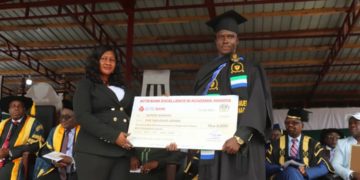 Samuel Kamara emerged Best Overall Graduate with an impressive GPA of 4.88, with a B.Sc. in Development Studies from the Magburaka Campus. Image, ACTB.